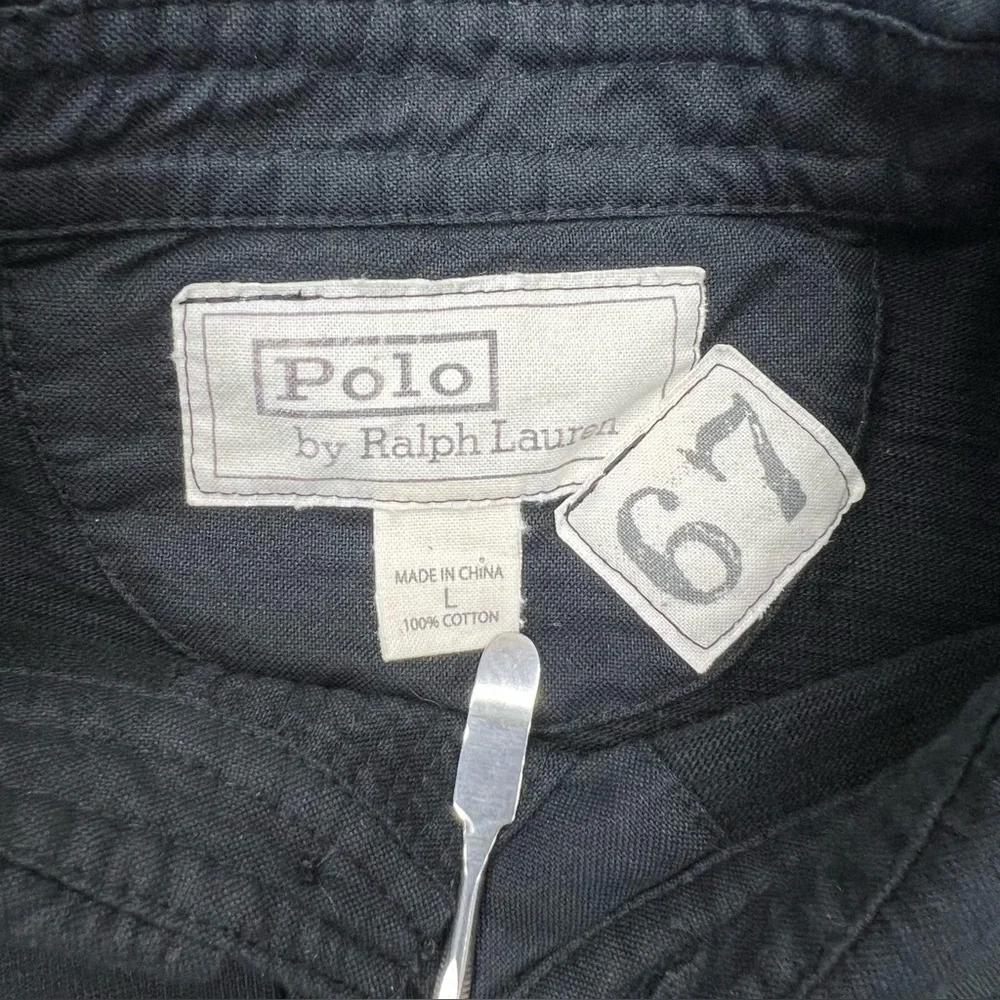 Vintage Polo By Ralph Laurel 67 100% Cotton Long‎ Sleeve Shirt Men’s L Black EUC